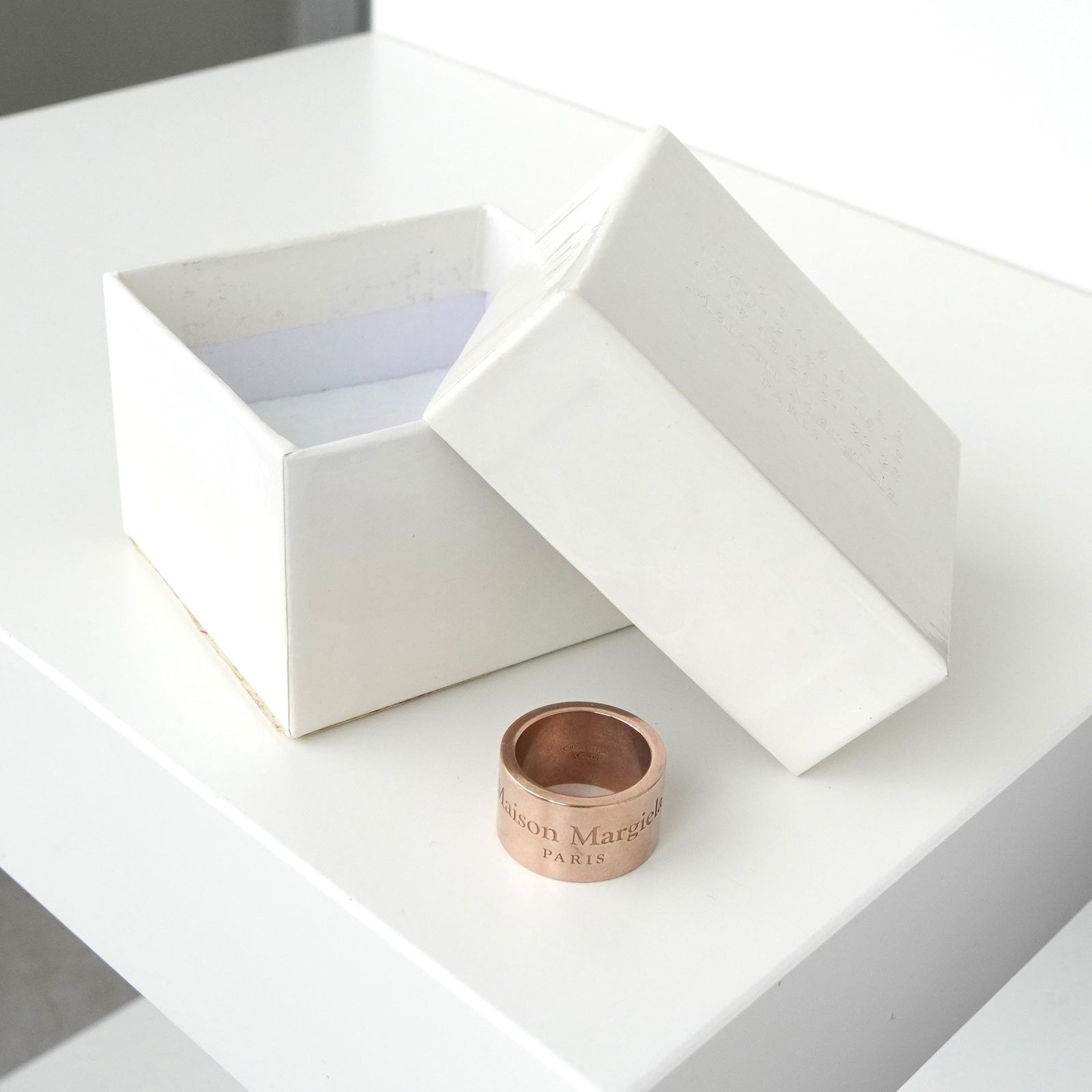 メゾン マルジェラ ロゴ シルバー925 リング 指輪 ピンクゴールド 10号 き