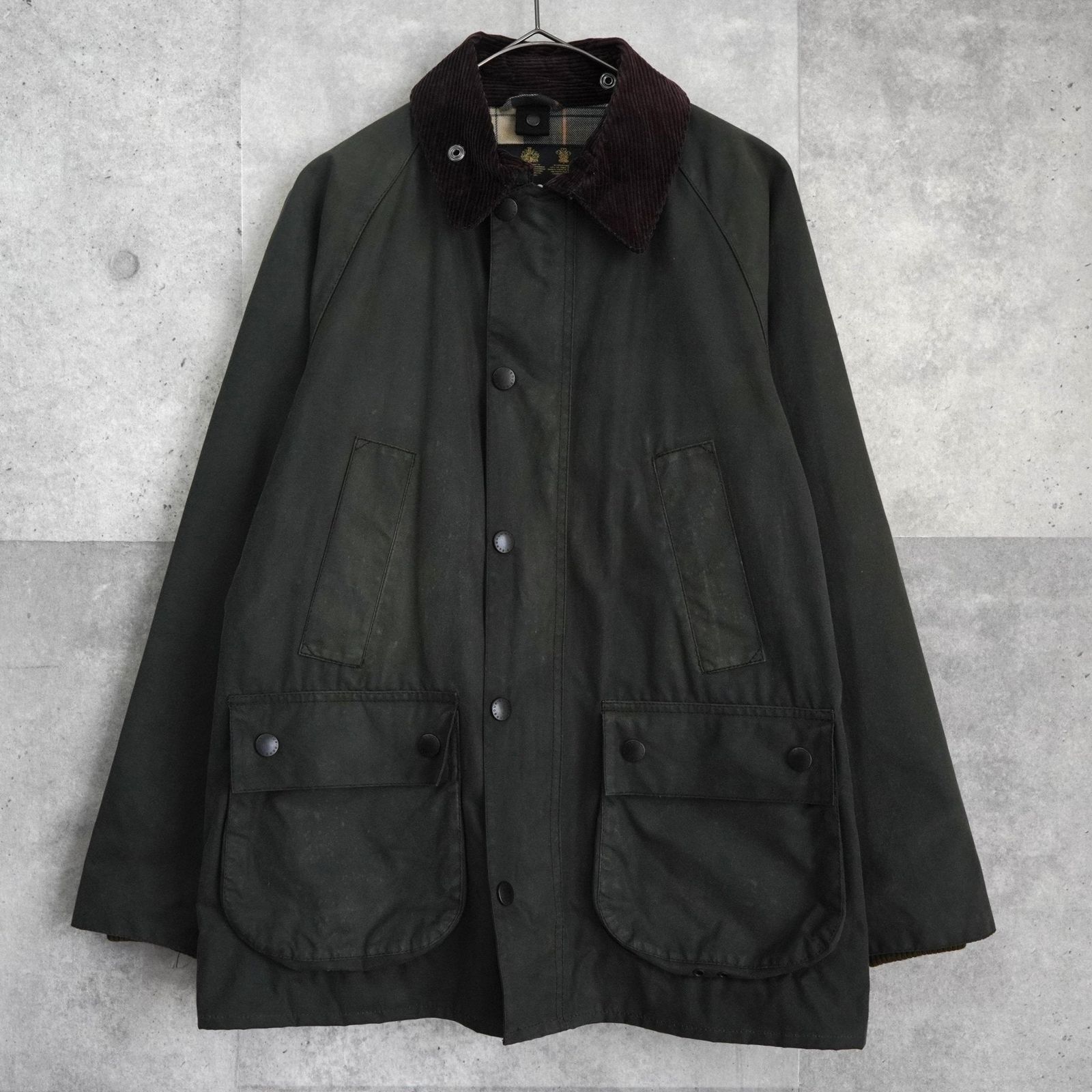 バブアー BEDALE SL ビデイル コーデュロイ襟 オイルドジャケット カーキ