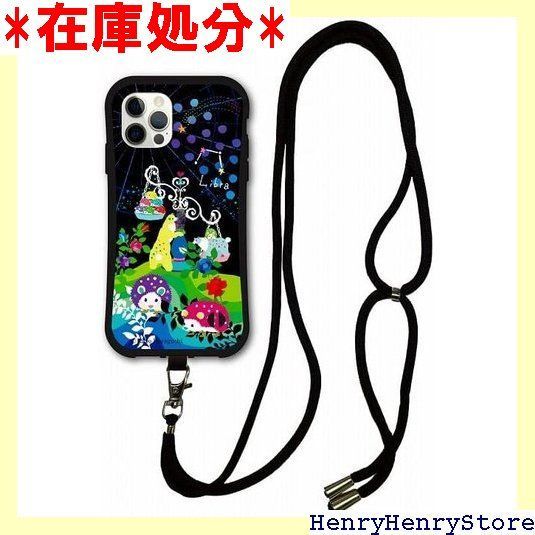 スマホショルダー付 iPhone16Pro スマホケース i-coronケース 耐衝撃タイプ ホラグチカヨ 動物 アニマル デザイン アイフォン16プロ ケース 保護 スマホカバー てんびん座 天秤座 リブラ 2298