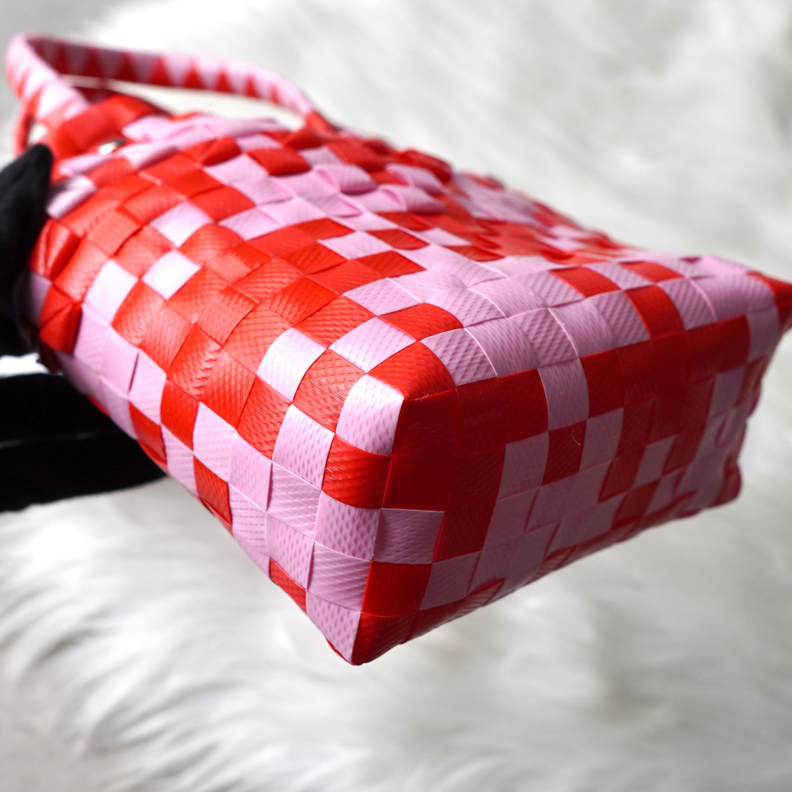  MARNI DIAMOND BASKET BORSA マルニ ミニ バスケットバッグ レッド ピンク かごバッグ バッグ