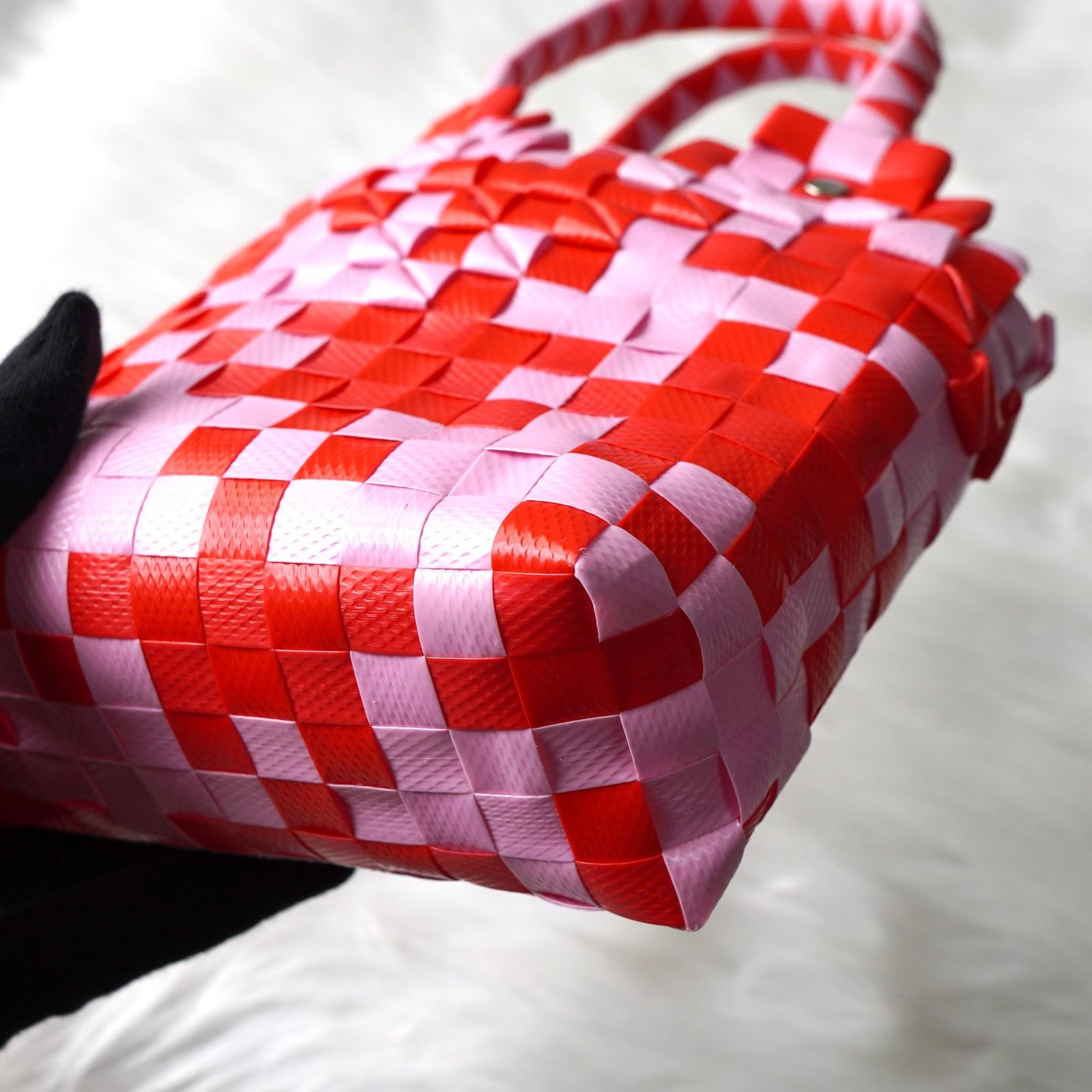 バスケットバッグ レッド