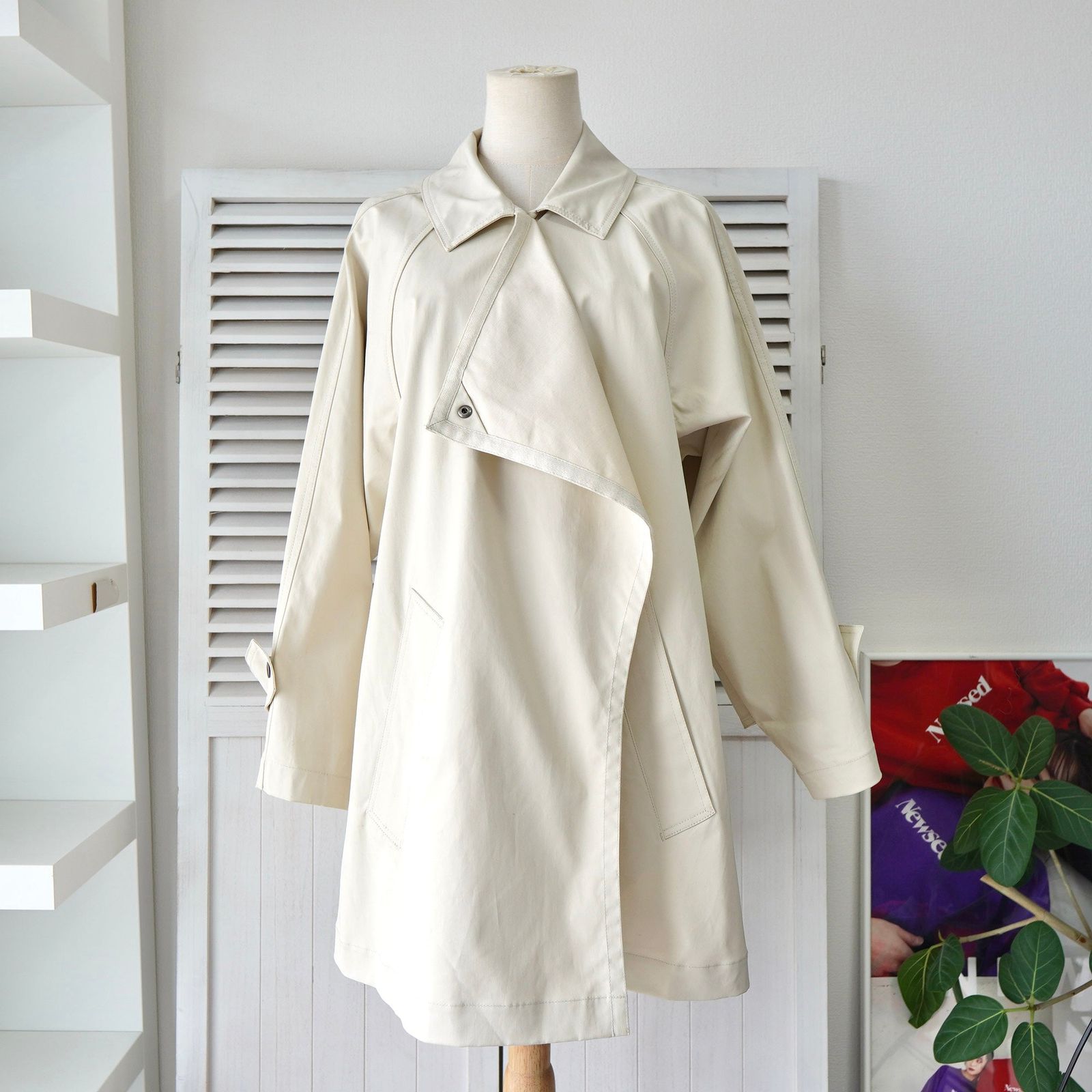 イザベル マラン オーバーサイズ 変形 トレンチコート スプリングコート アイボリー レディース
