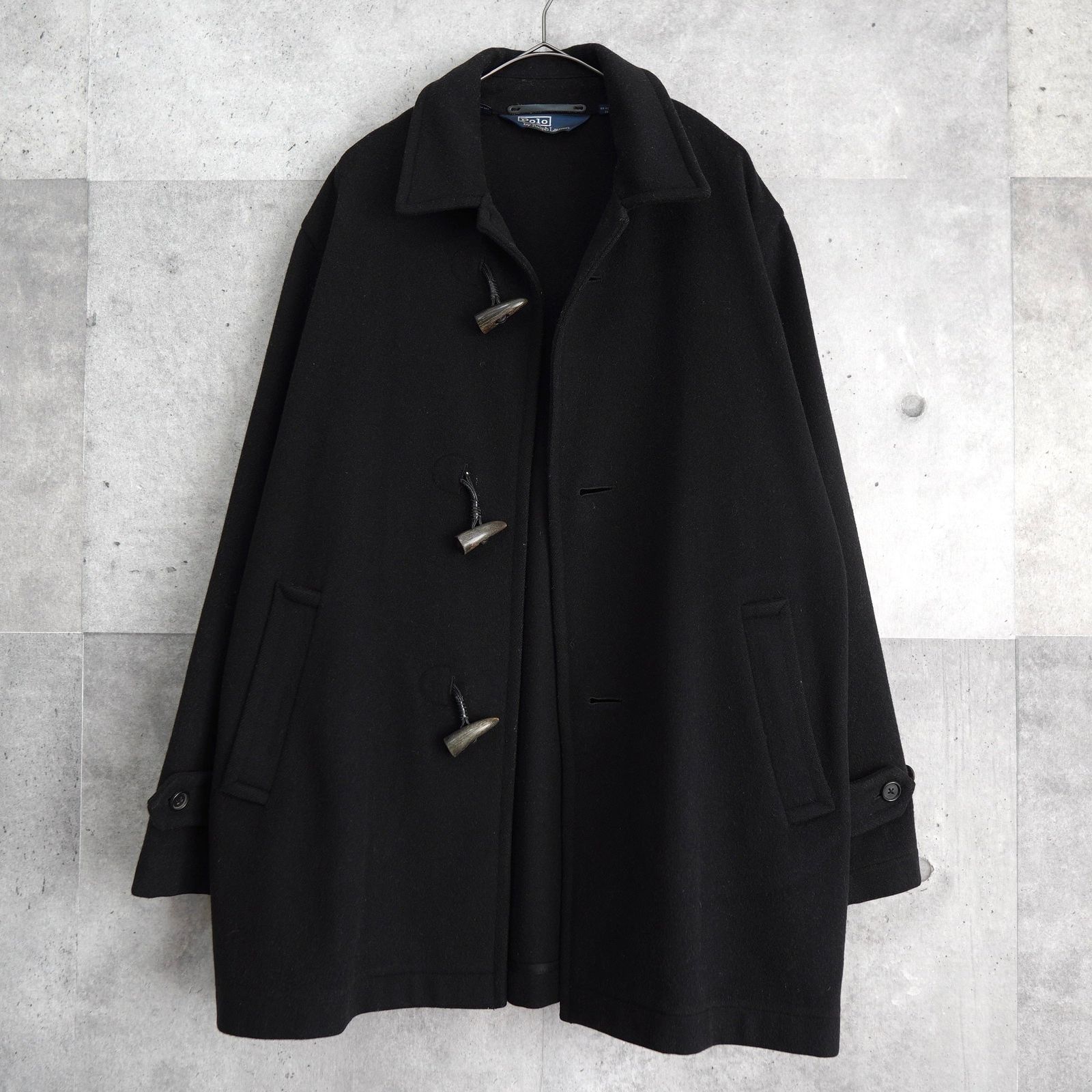 ポロ バイ ラルフローレン トグルボタン ウールコート ステン コート ブラック
