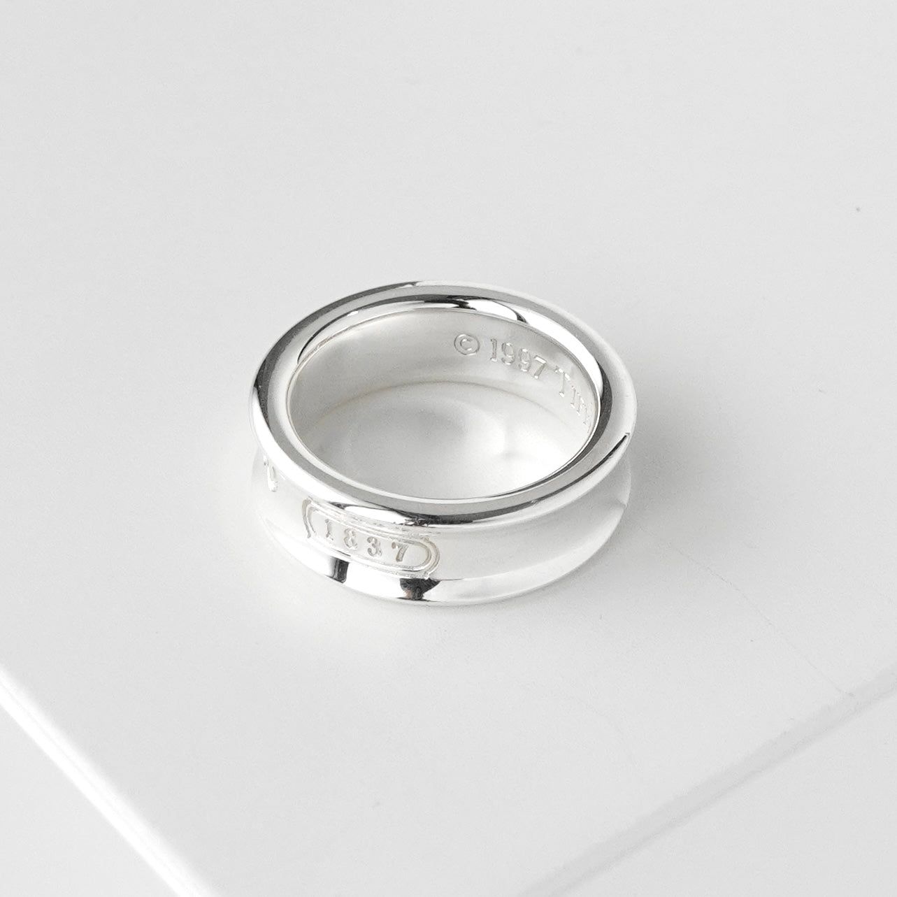 美品 T&CO 1837 Ag925 ナローリング 12号 ティファニー ナローリング シルバー925 指輪 リング 12号