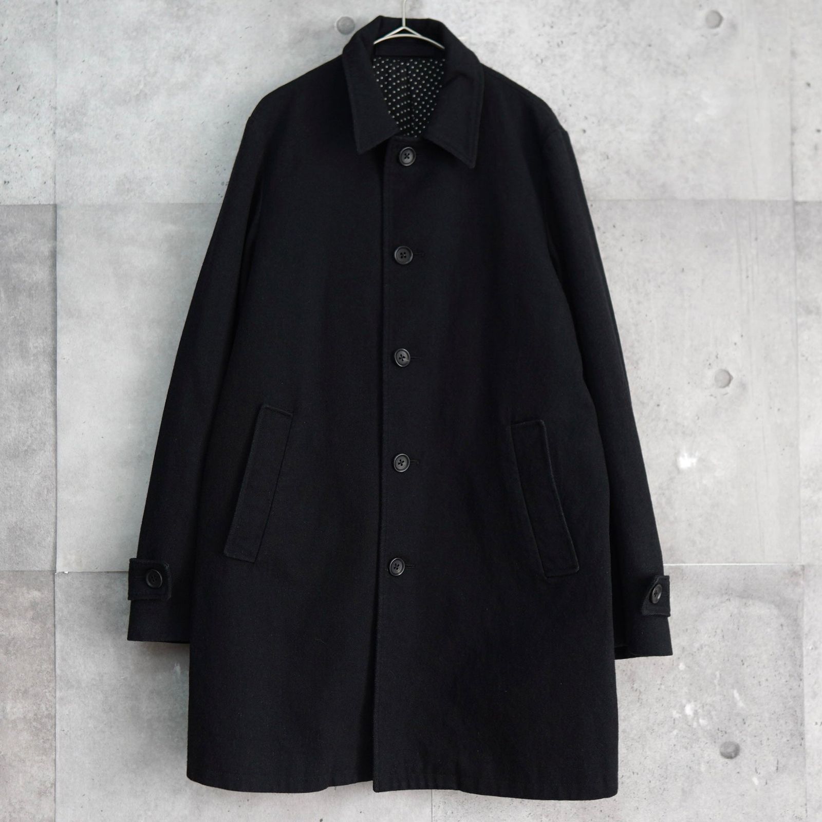 ワコマリア ウールコート ステン コート ブラック