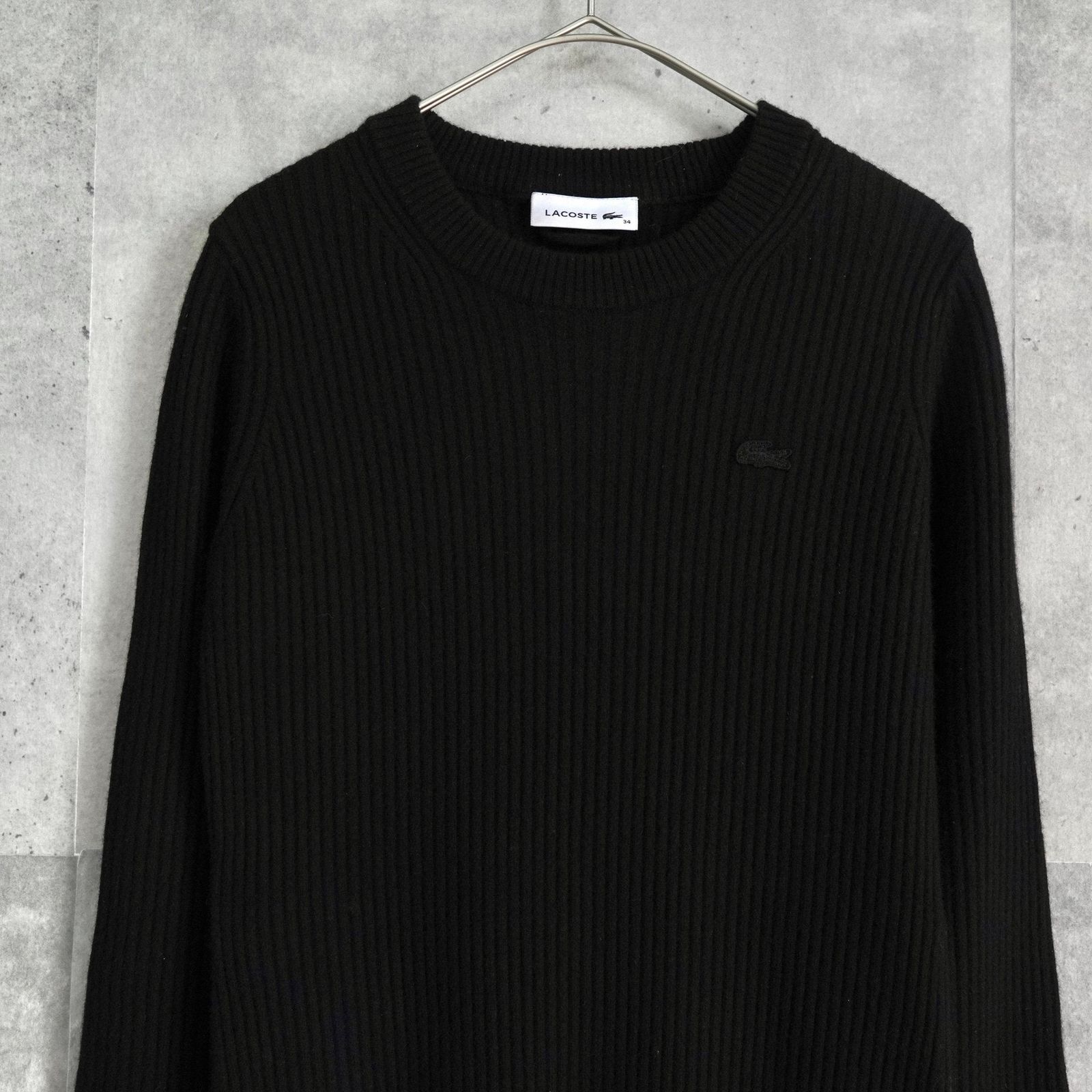 ロゴパッチニットワンピース ブラック