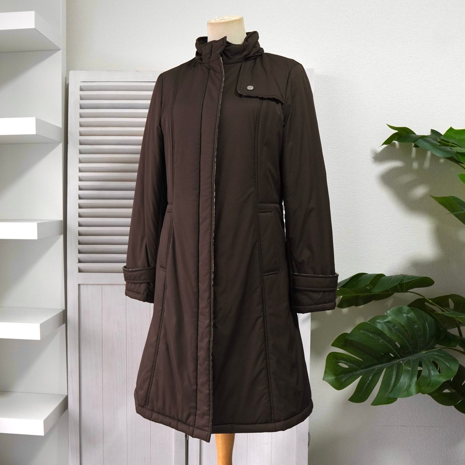 ヴィンテージ　バーバリー　コート　中綿 バーバリー ノバチェック裏地 中綿ジャケット 中綿コート ブラウン