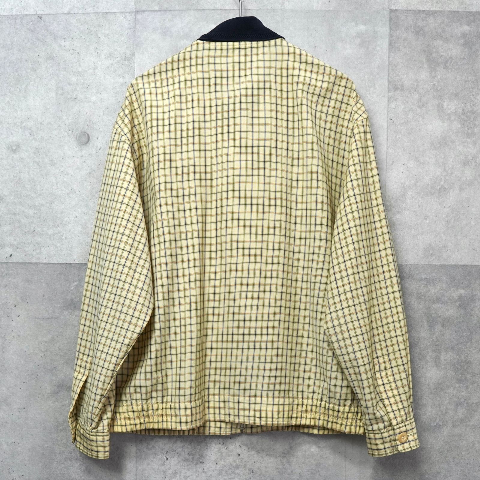 イヴ サンローラン ヴィンテージ YSLロゴ チェック柄 ブルゾン