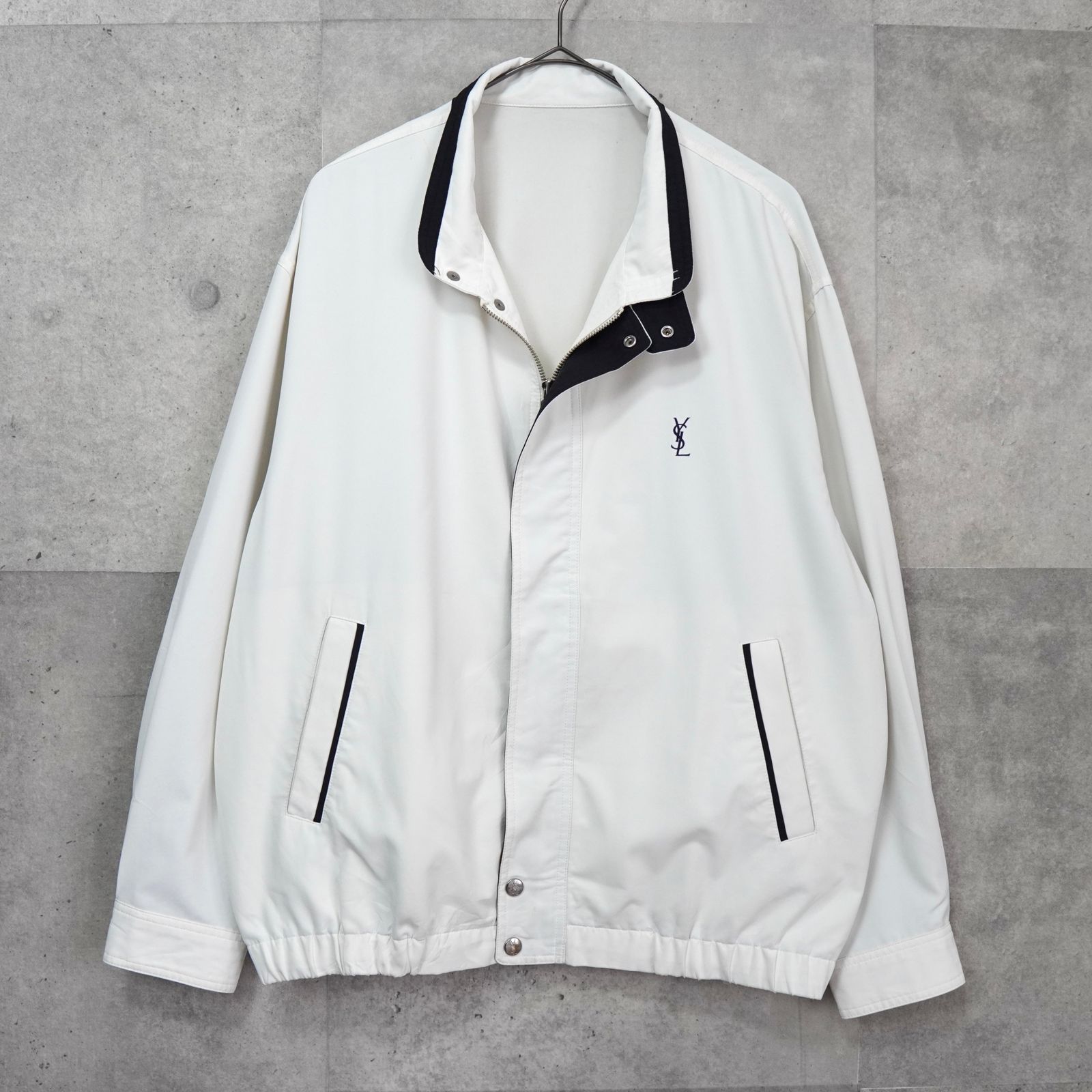 希少 36 イヴサンローラン ショート丈 ジャケット ブルゾン ヴィンテージ 希少 36 イヴサンローラン ショート丈 ジャケット ブルゾン