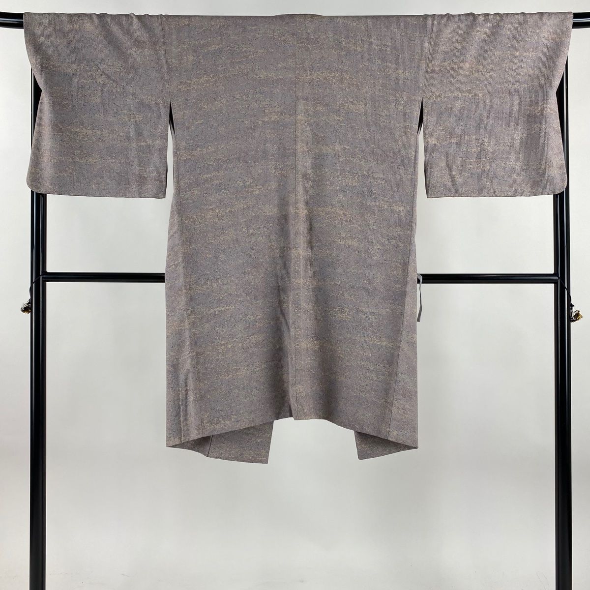 道中着 身丈103.5 cm 裄丈68.5 L 和装コート 幾何学 灰紫 正絹