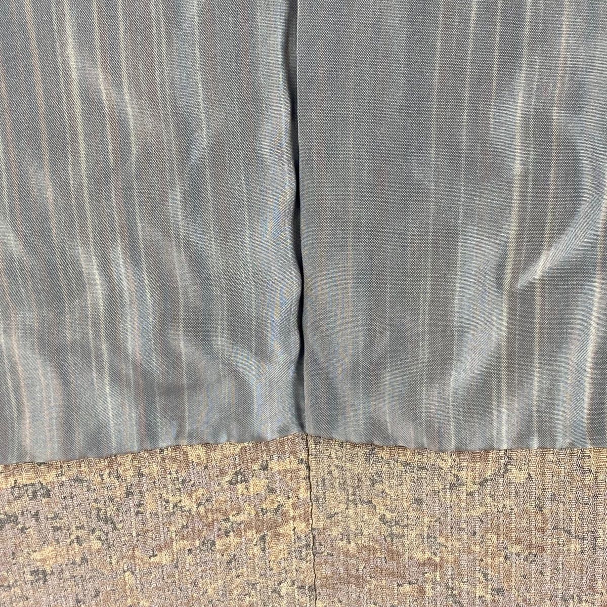  道中着 身丈103.5 cm 裄丈68.5 L 和装コート 幾何学 灰紫 正絹 羽織 着物 浴衣