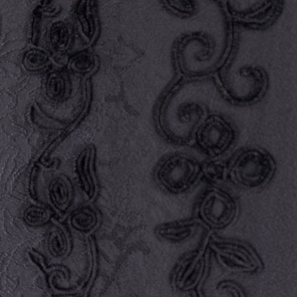  道中着 身丈102 cm 裄丈62 S 花唐草 黒 正絹 羽織 着物 浴衣