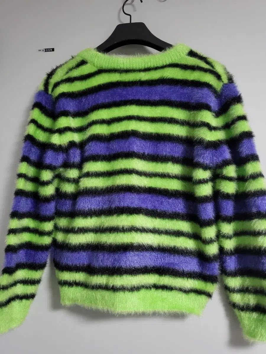 カンコ ストライプ カーディガン グリーン パープルブルー