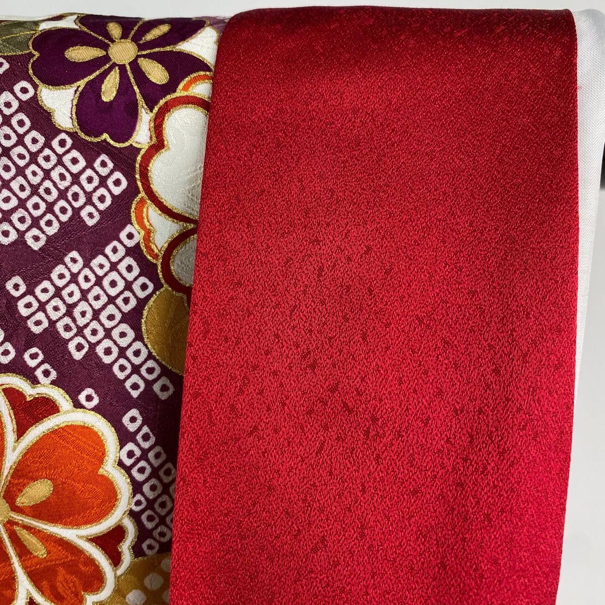  振袖 身丈165 cm 裄丈66 5 M 袷 牡丹 梅 箔 刺繍 深緑 正絹 振袖 着物