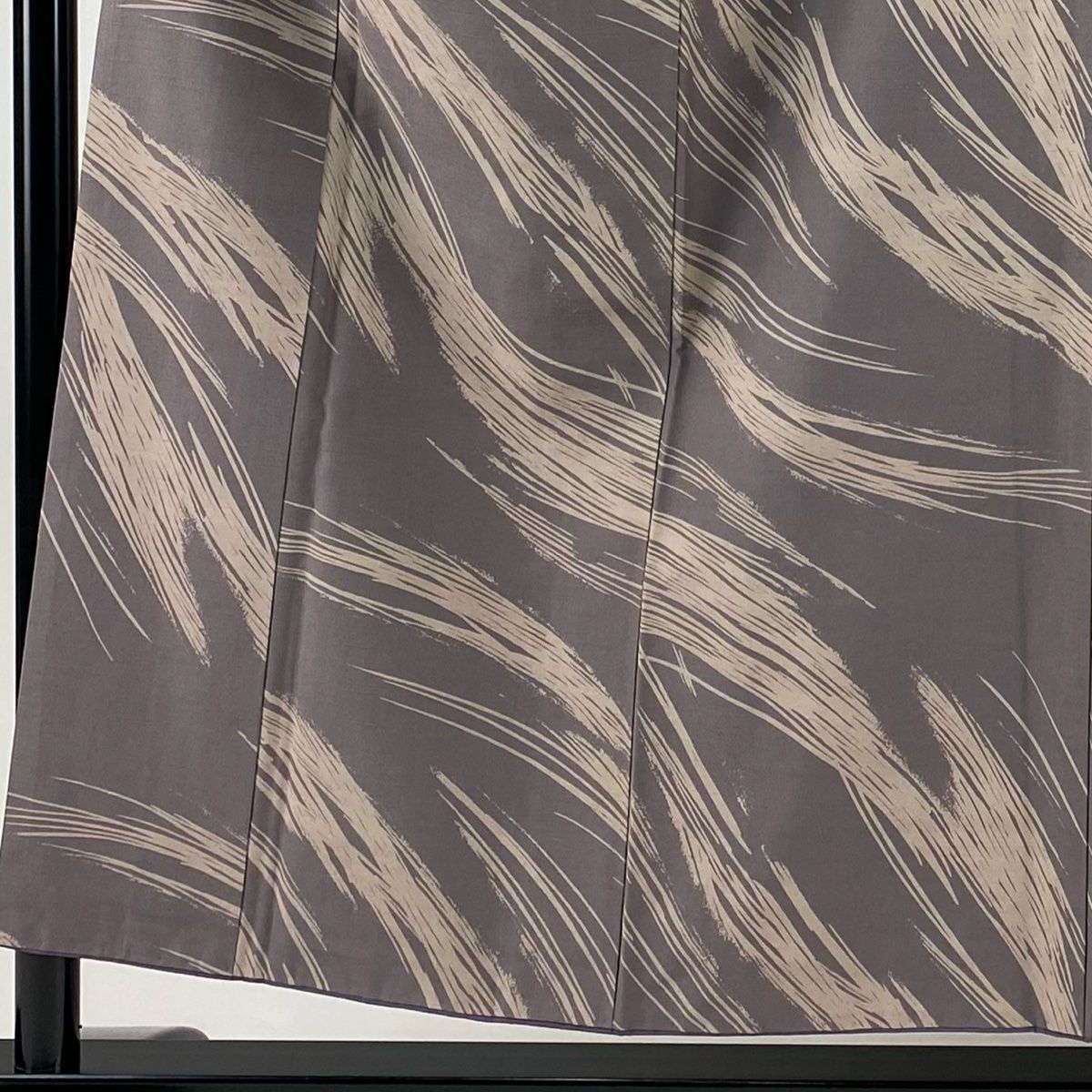 小紋 身丈153 cm 裄丈63.5 S 袷 紬地 証紙 幾何学 灰紫 正絹 秀品