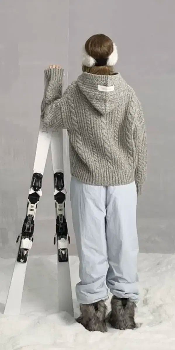  The Barnnet ザ バーネット ケーブルニット フーディー 長袖 ニット セーター