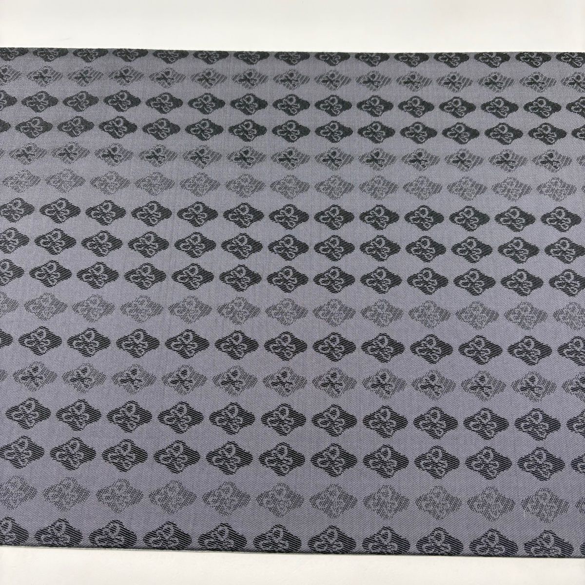  袋帯 ぼかし柄 地紋 藍色 全通 正絹 袋帯 帯