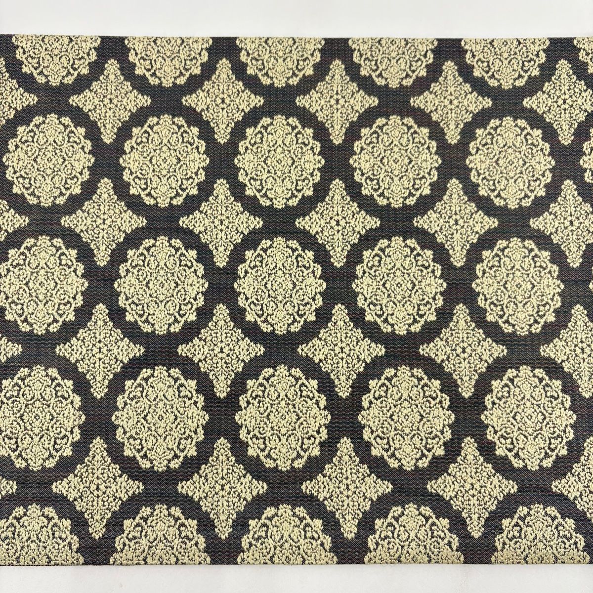  袋帯 華文 菱 金糸 ベージュ 全通 正絹 袋帯 帯