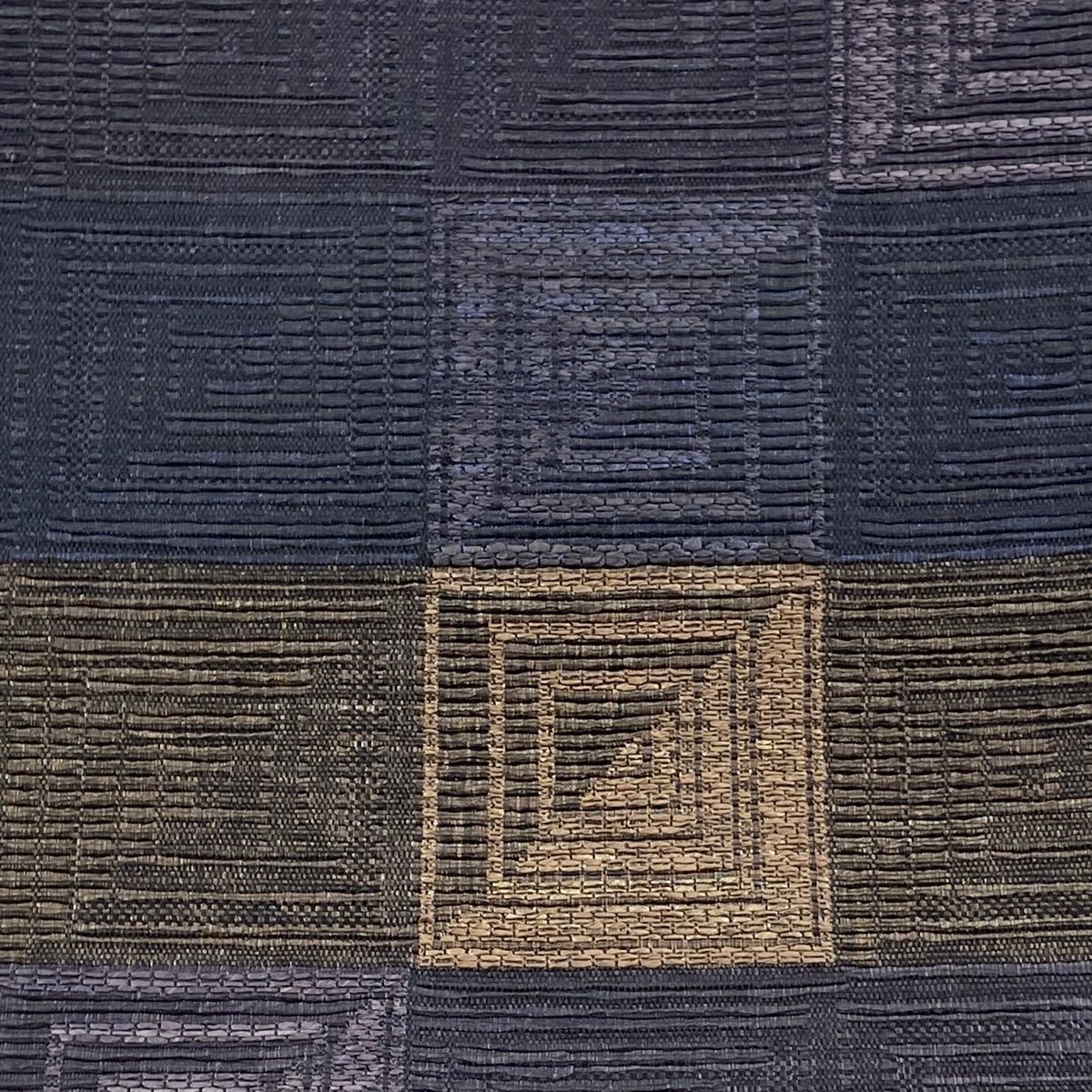 袋帯 花井幸子 落款 入れ子枡 箔 濃紫 六通 正絹