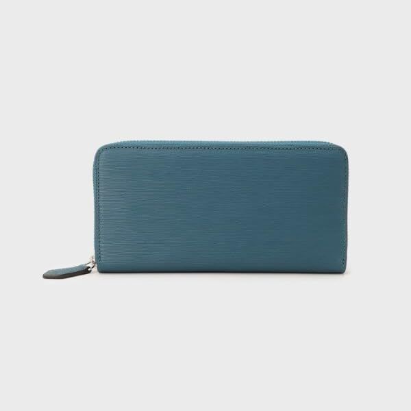 タケオキクチ 財布 レザーリップルシリーズ ロングウォレット メンズ グリーン 022 00