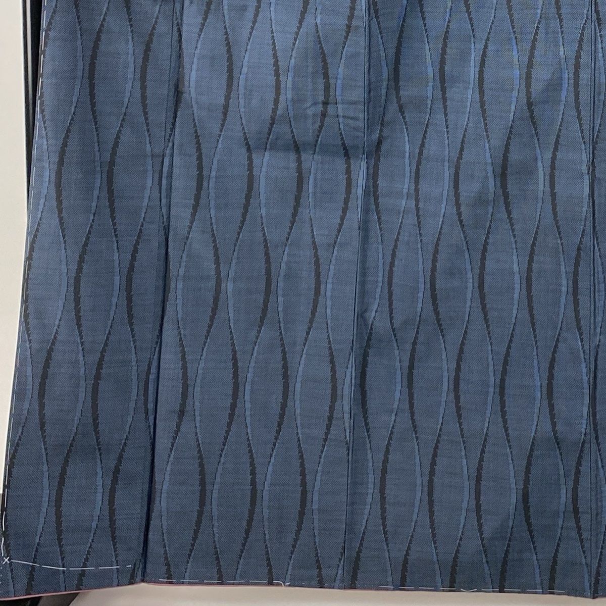 大島紬 身丈165 cm 裄丈66 M 袷 証紙 立涌 紺色 正絹 秀品