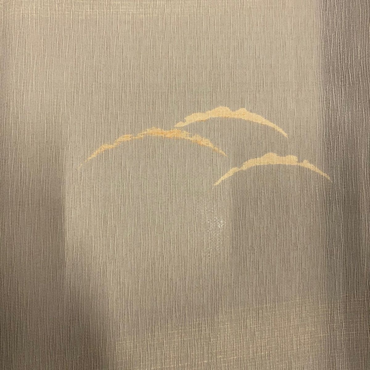  小紋 身丈162 5 cm 裄丈65 M 薄物 雪芝 霞 灰茶 正絹 秀品 小紋 着物