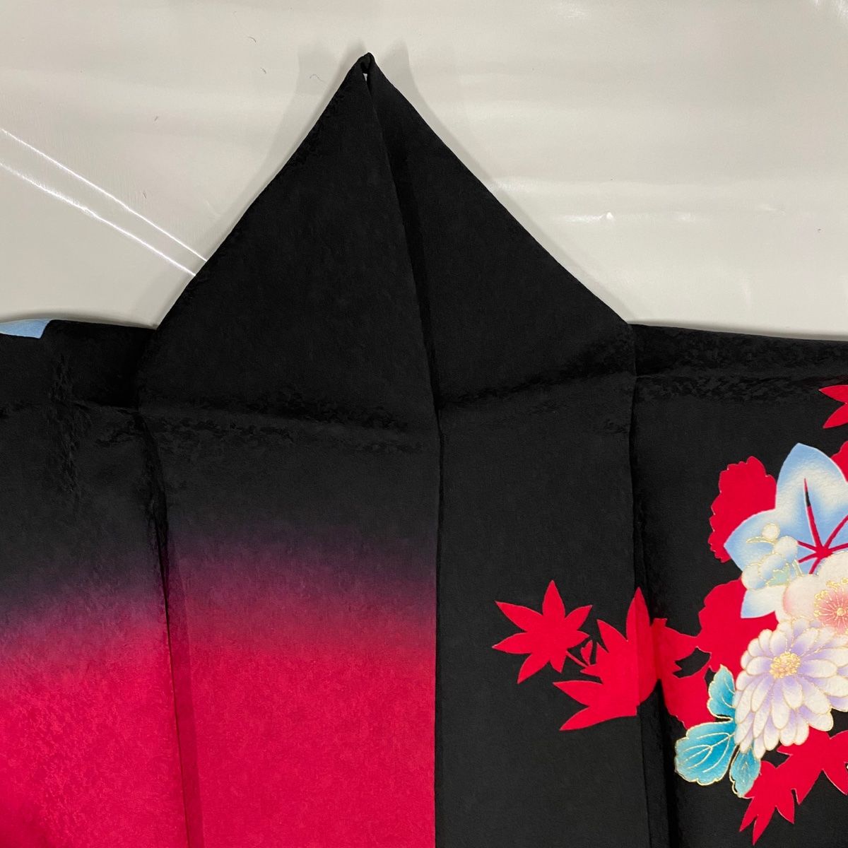  振袖 身丈165 cm 裄丈67 M 袷 牡丹 菊 金彩 黒 正絹 秀品 振袖 着物