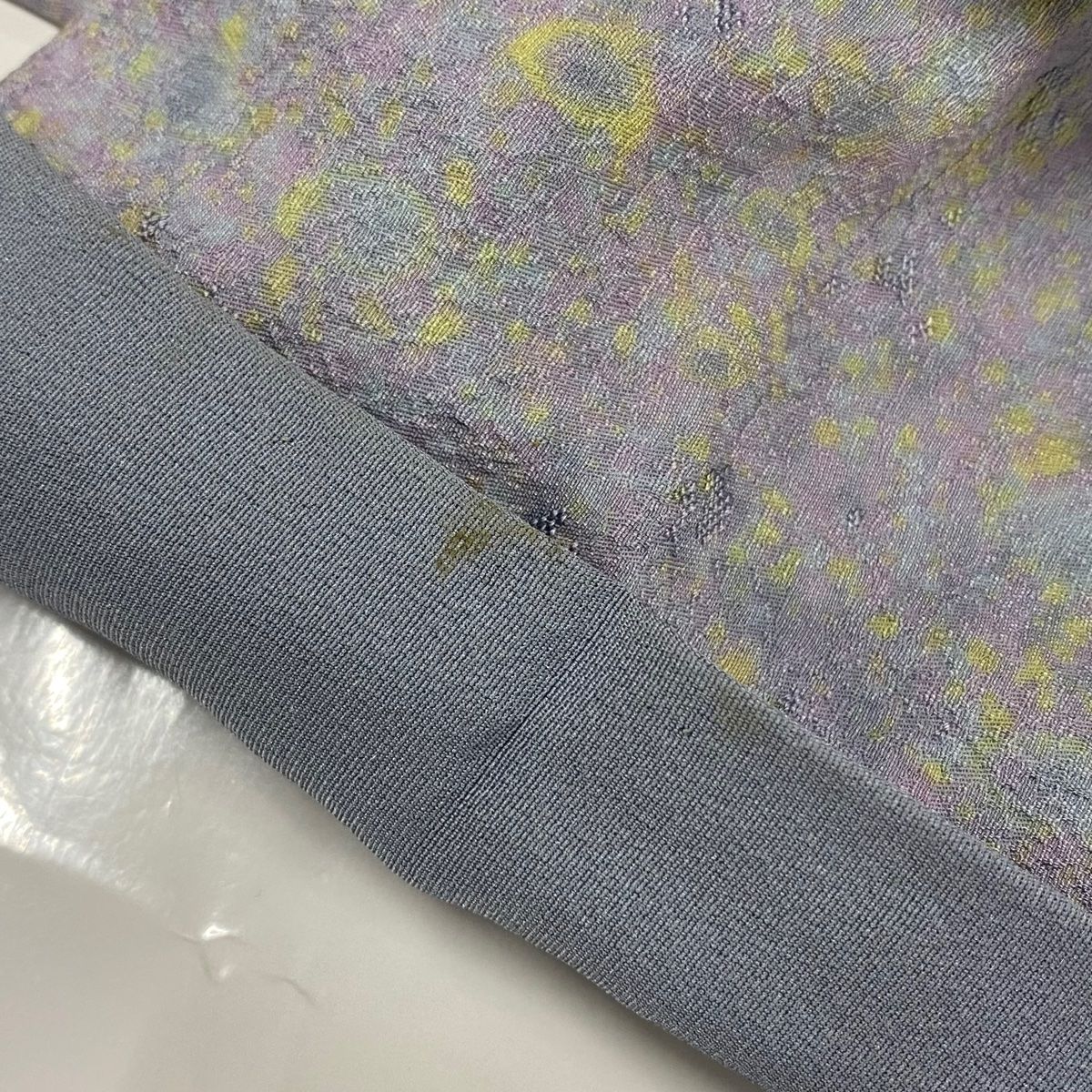  小紋 身丈153.5 cm 裄丈66 M 袷 幾何学 地紋 薄紫 正絹 秀品 小紋 着物