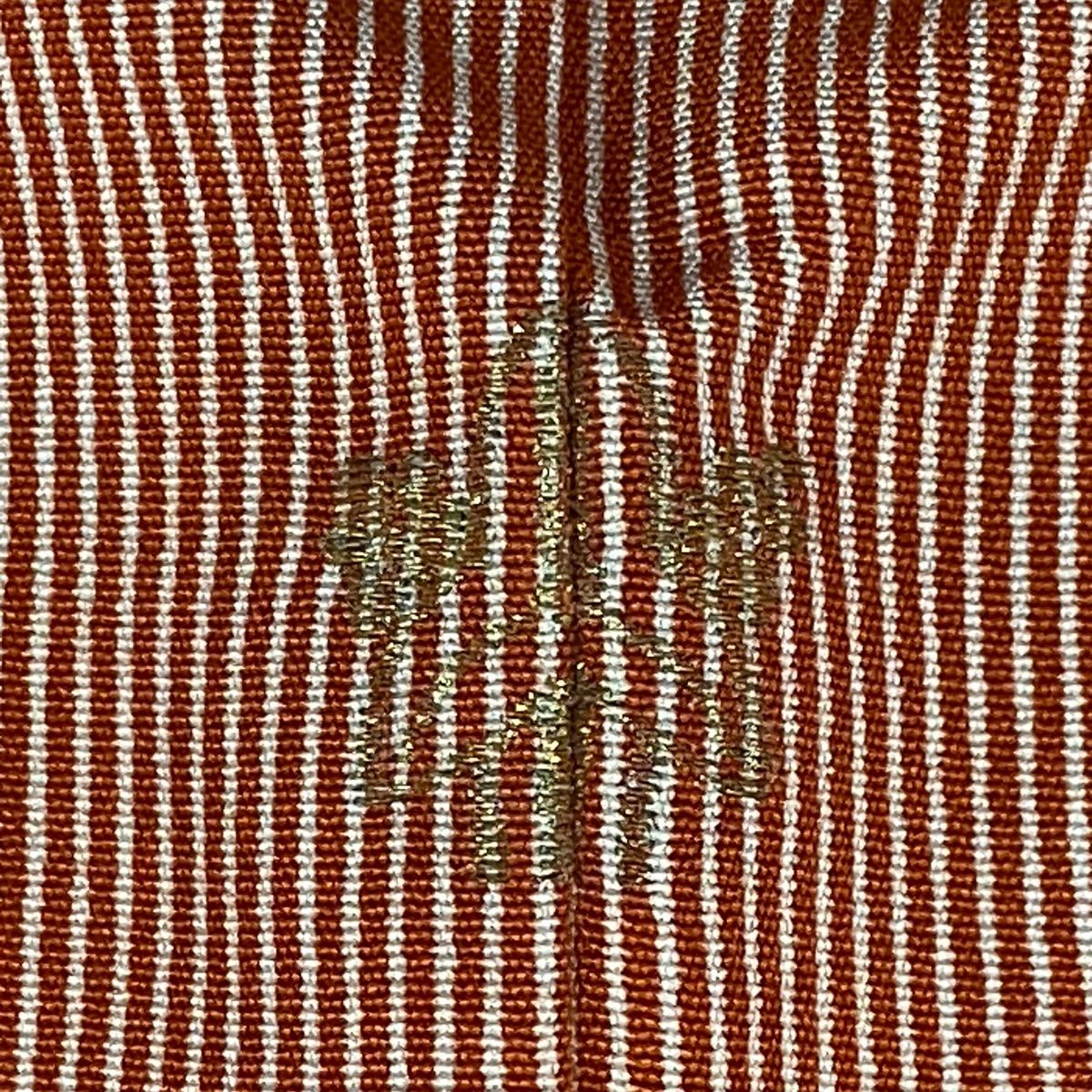  江戸小紋 身丈165 cm 裄丈66 M 袷 樋口実 落款 万筋 赤茶 正絹 秀品 一つ紋 小紋 着物