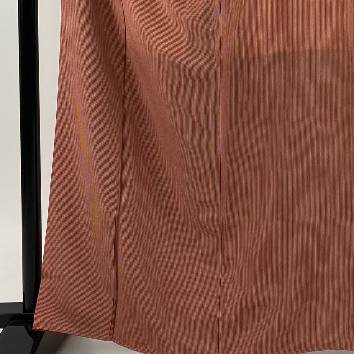 江戸小紋 身丈165 cm 裄丈66 M 袷 樋口実 落款 万筋 赤茶 正絹 秀品 一つ紋