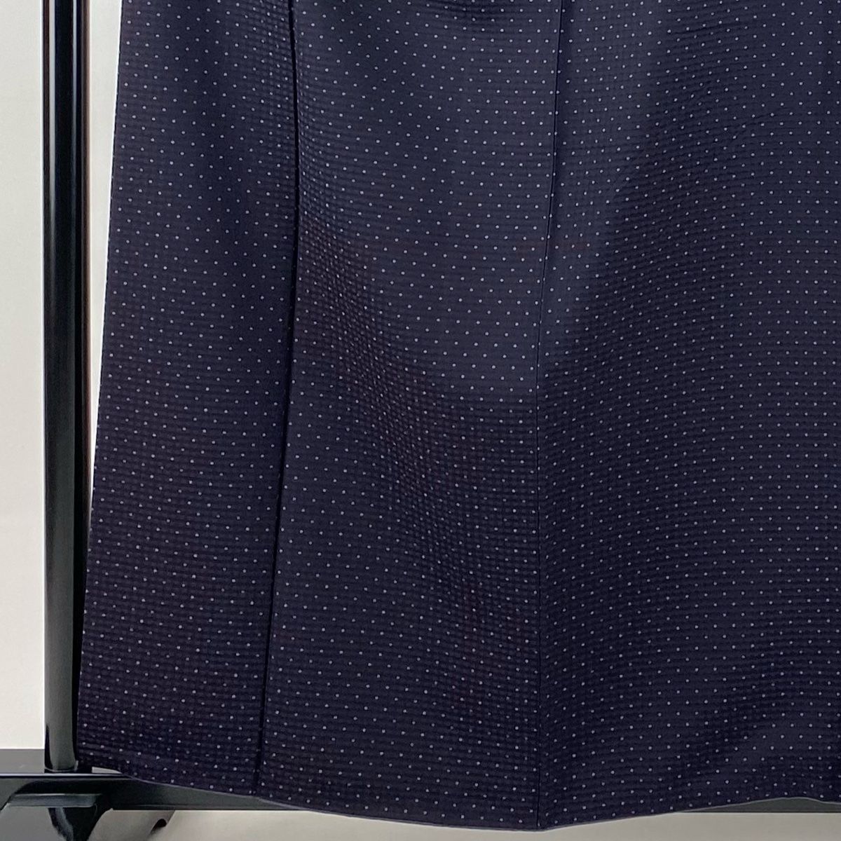小紋 身丈155.5 cm 裄丈64 M 袷 ドット 濃紫 正絹 秀品