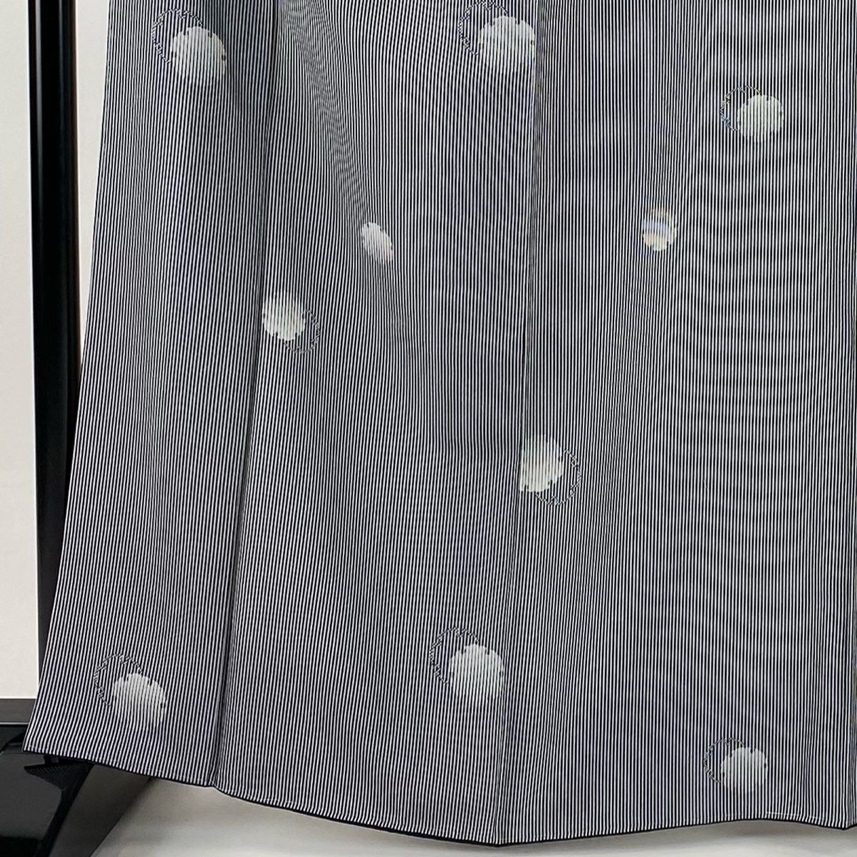 小紋 身丈164.5 cm 裄丈67 M 袷 黒灰 正絹 秀品