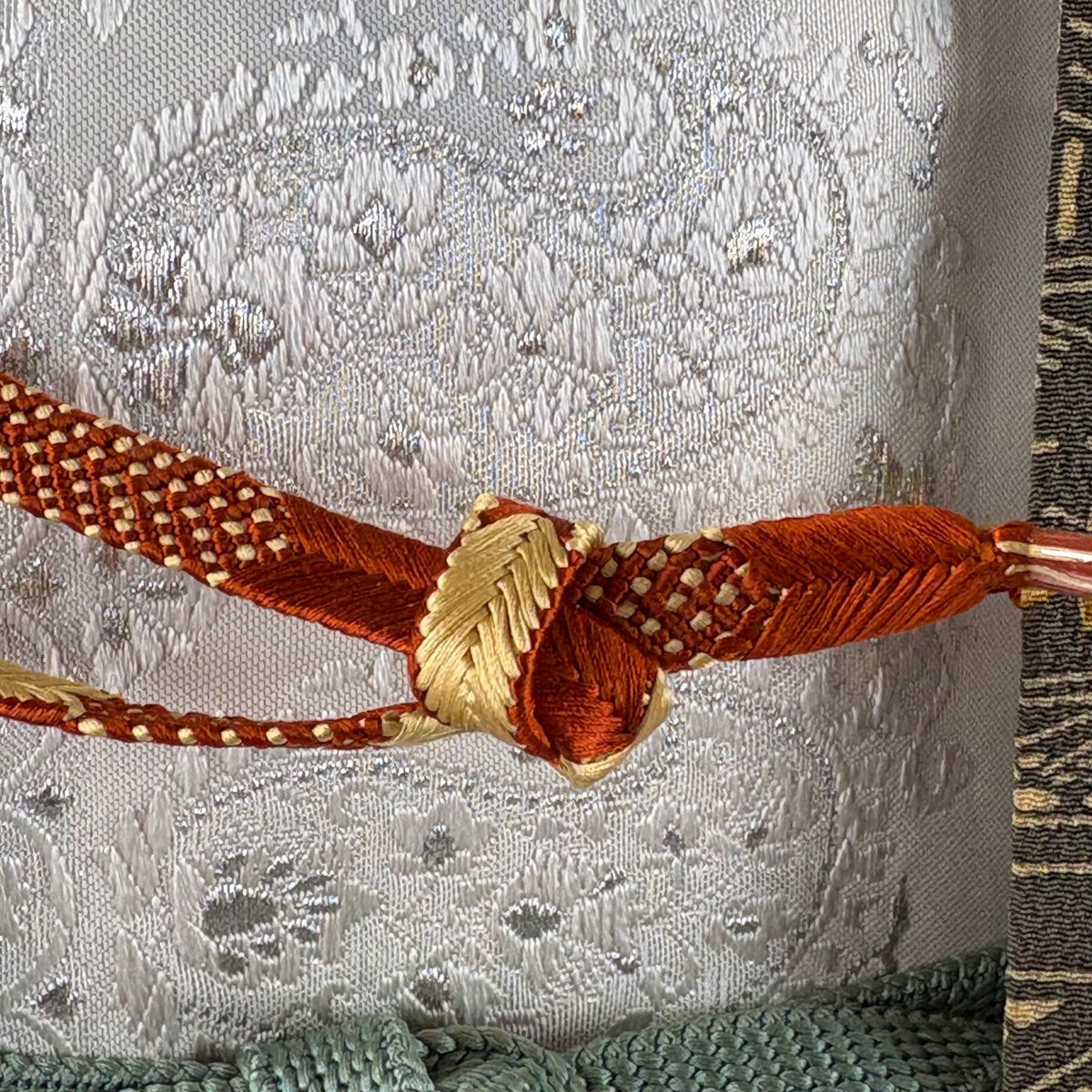  羽織 身丈76 5 cm 裄丈63 S 松竹梅 家屋 縮緬 灰緑 正絹 秀品 羽織 着物 浴衣