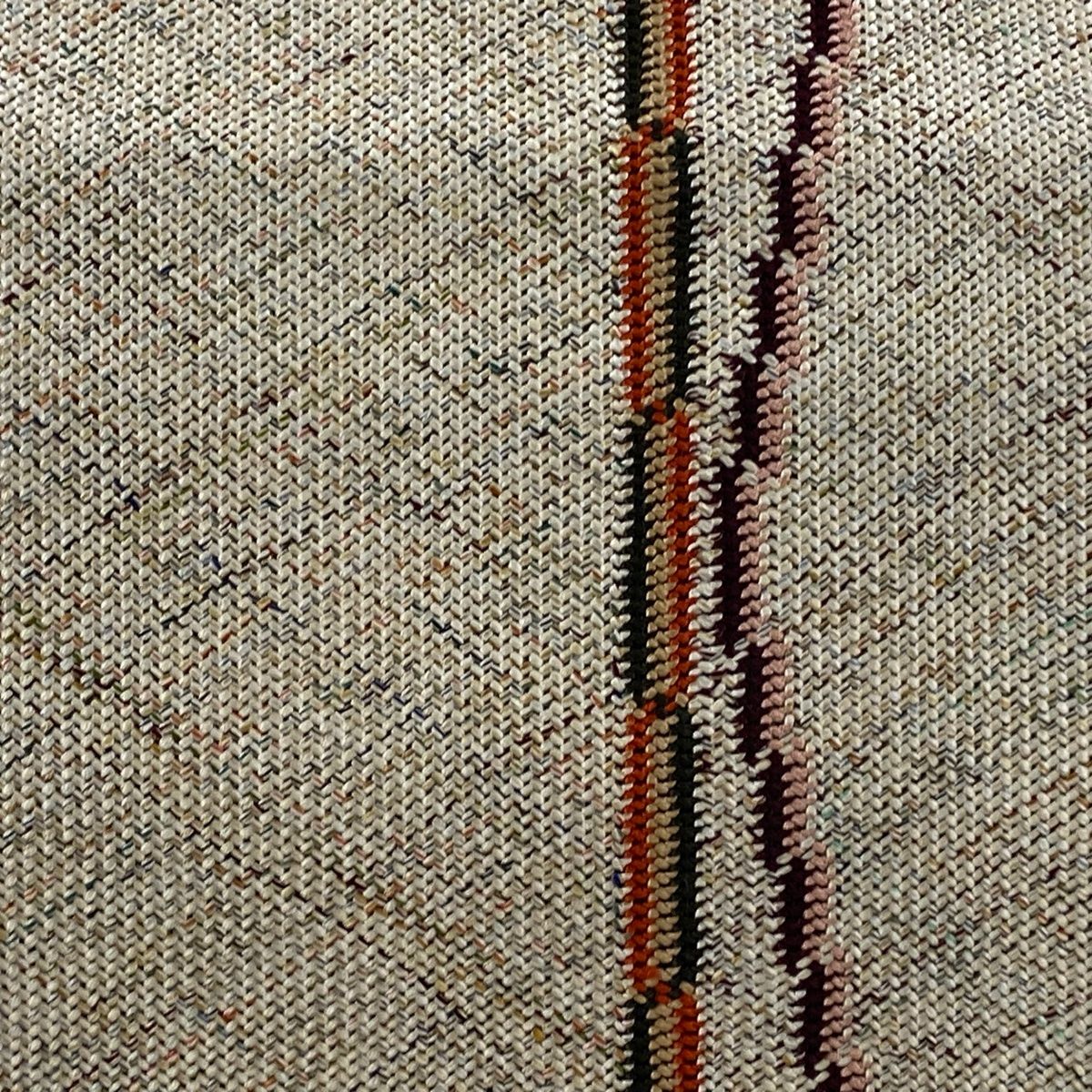 名古屋帯 秀品 八寸名古屋帯 松葉仕立て 幾何学模様 クリーム 正絹