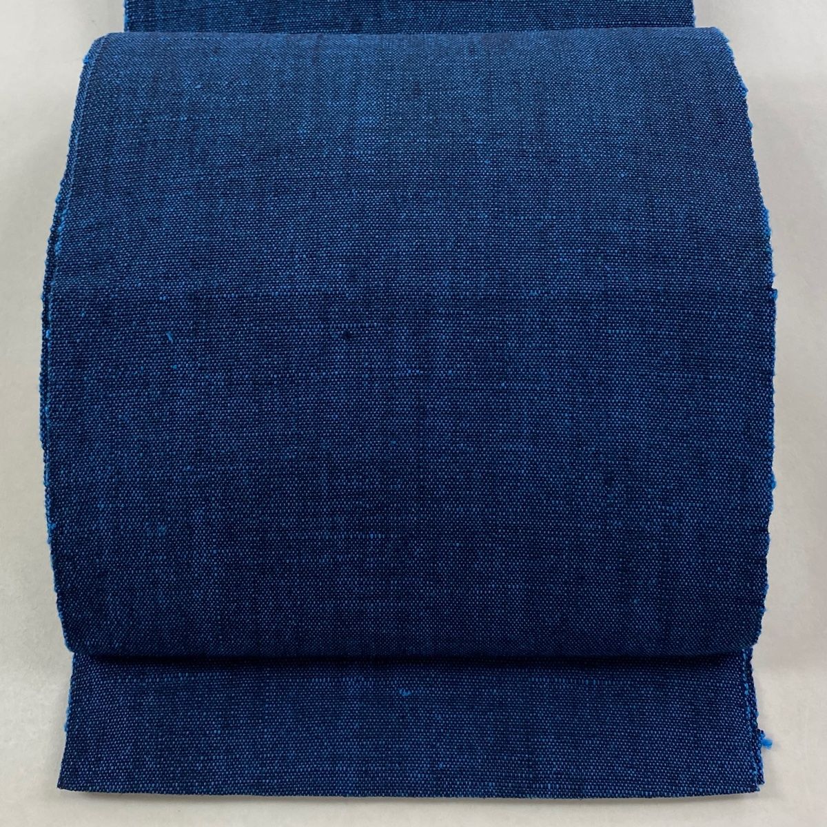 名古屋帯 秀品 証紙 紬地 八寸名古屋帯 藍色 正絹