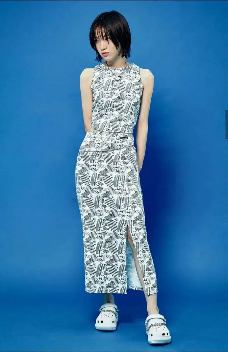 ファンシークラブ クロミ ペーパー レタリング スリーブレス スカート セット