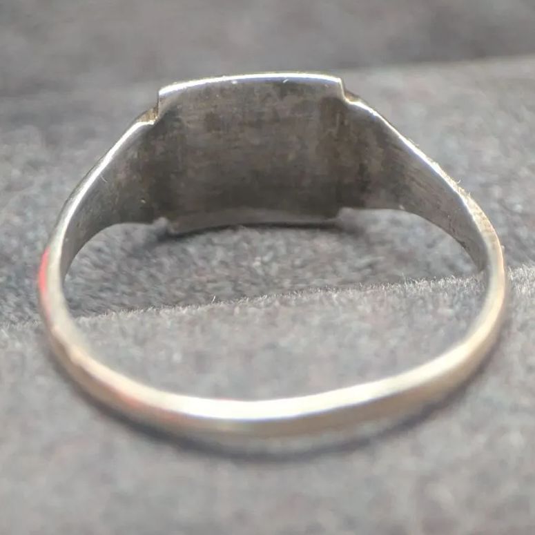 ヴィンテージ シグネットリング シルバー925 22.5号 イギリス製 英国製 1978年 ヴィンテージ】シルバー シグネットリング ホールマーク