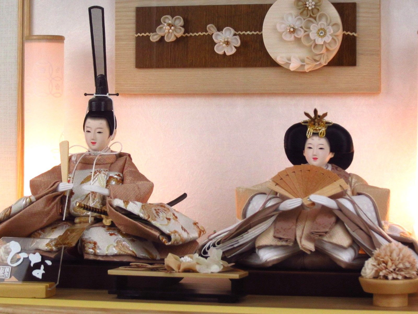 雛人形アクリルケース飾り 間口46cm奥行29cm高さ35cm 親王ケース飾り YN1283HC-TN ひな人形 ナチュラル モダン アクリルケース 木目