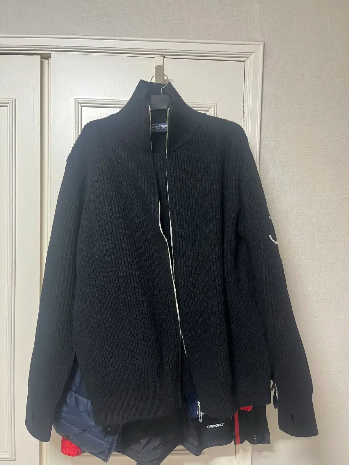 ガンジ ウールンズ ツーウェイ ジップアップ カーディガン