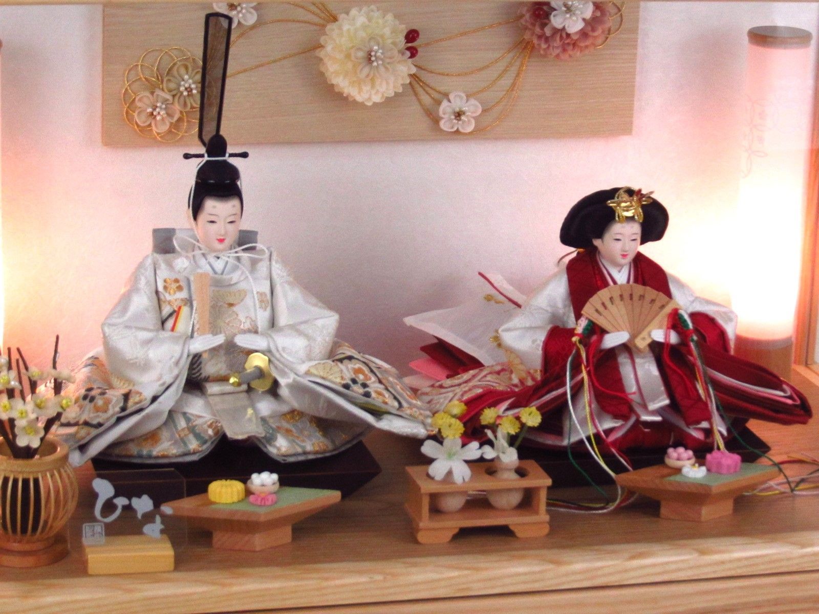 雛人形アクリルケース飾り 間口58cm奥行32cm高さ35cm 親王ケース飾り YN1305HC-TN ひな人形 ナチュラル モダン アクリルケース 木目