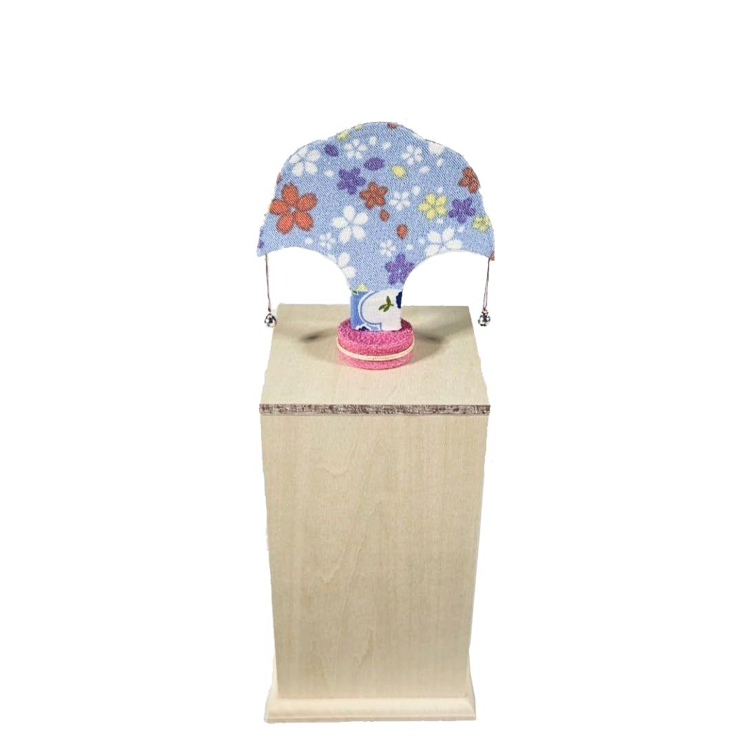 京遊堂 投扇興セット 蝶 枕 扇子付き 水色