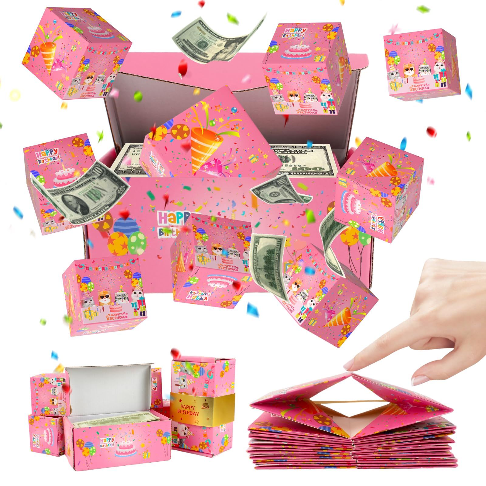 新品 LUCKYBEE サプライズボックス 飛び出す プレゼントボックス 誕生