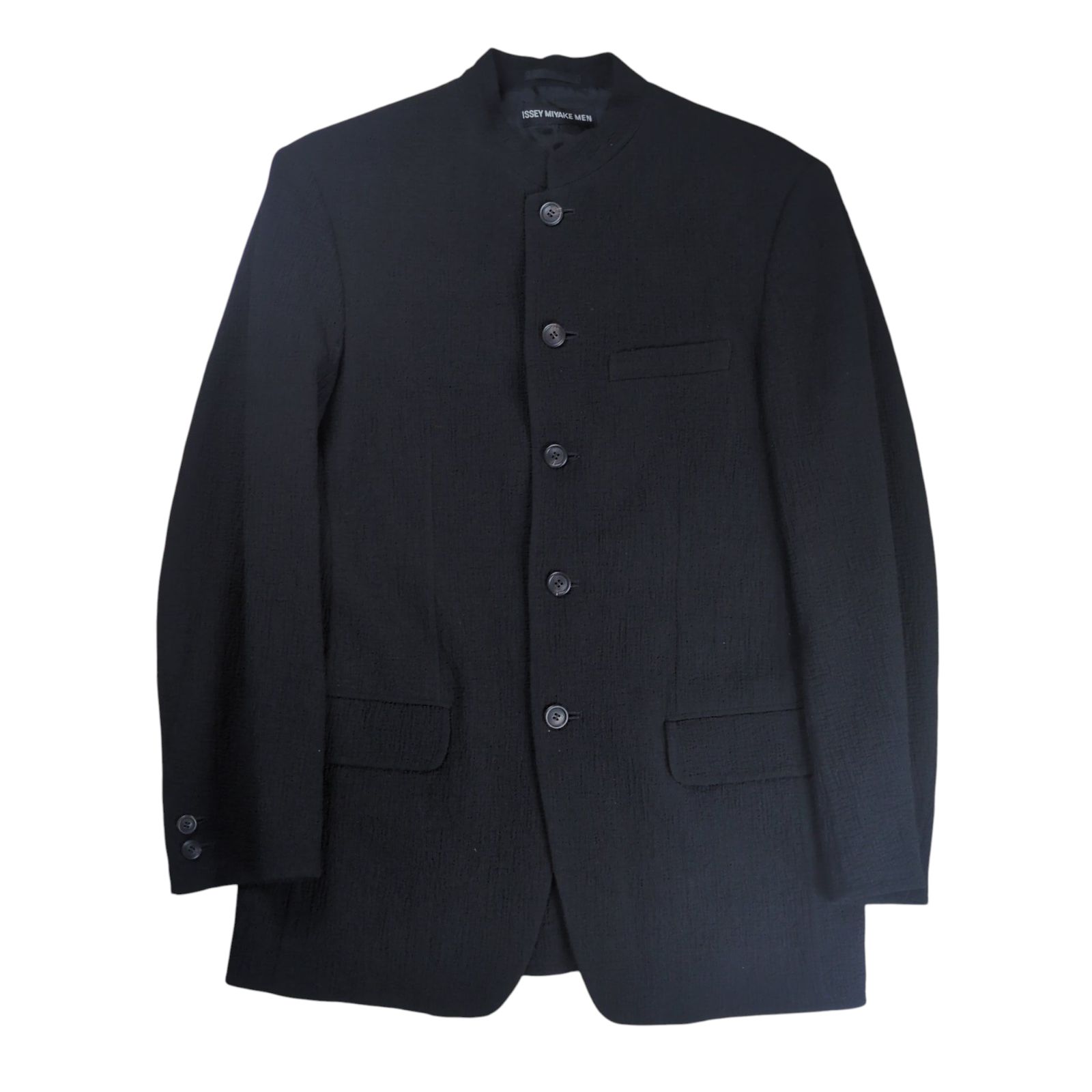 ISSEY MIYAKE MEN Mao Collar Jacket 2 Tuck Center Press Slacks Pants Set-up