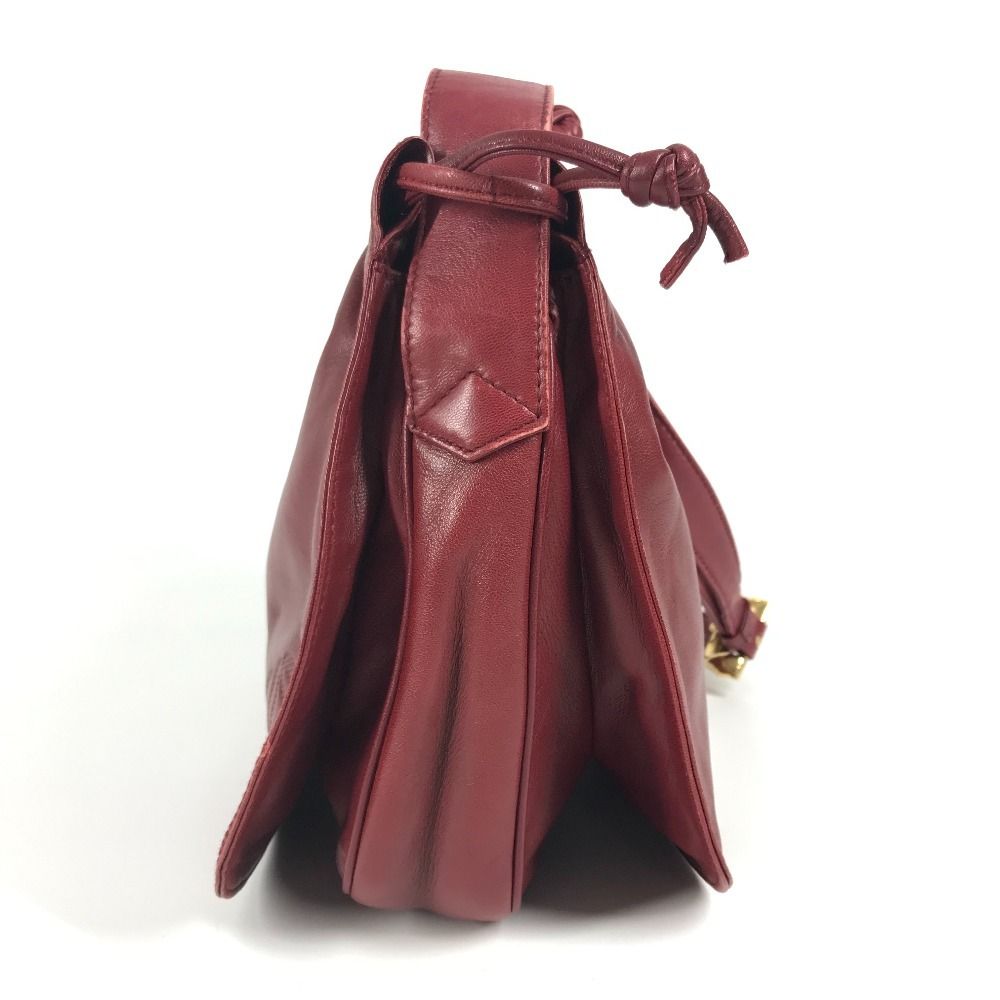 ロエベフラメンコ赤いレザーショルダーバッグ ロエベフラメンコ28 赤系/ピンク レディース ショルダーバッグ LOEWE