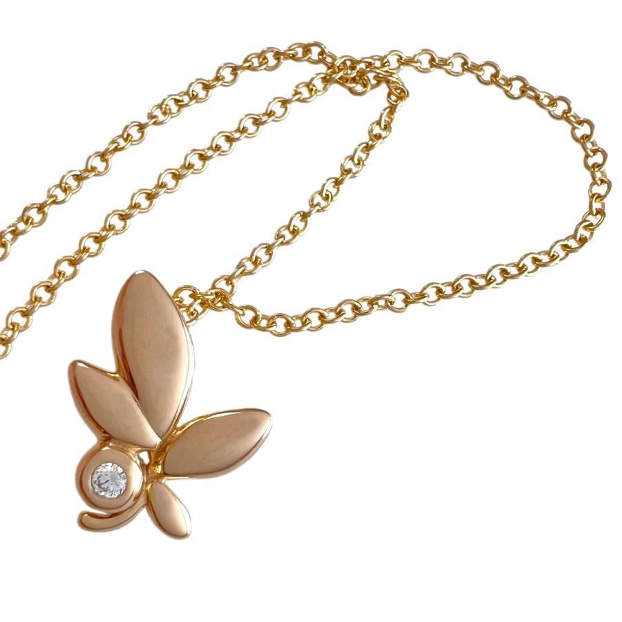 TIFFANY＆Co. ティファニー ネックレス オリーブリーフ ダイヤ パロマピカソ 750 K18 PG ピンクゴールド