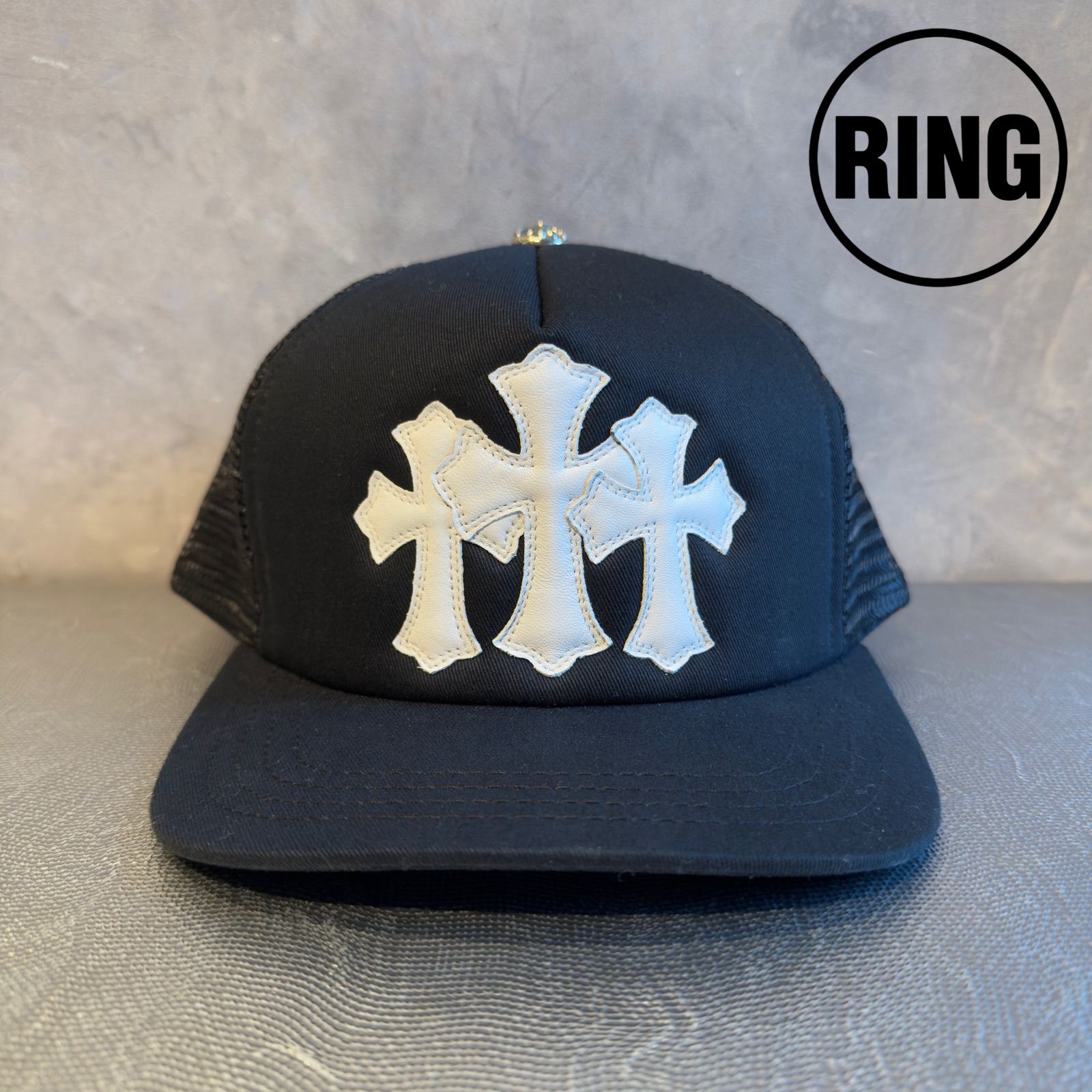 Chrome Hearts 3 CEM CRS Patch Trucker Cap