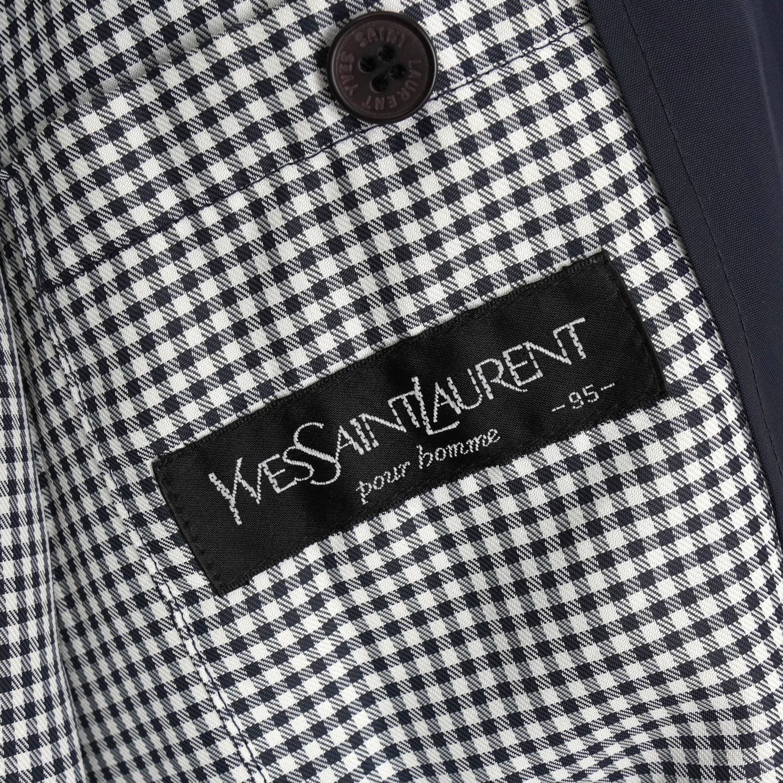 V*】様 【美品】YSL イヴサンローラン 刺繍ロゴ チェック柄 ブルゾン　ジャ イヴ サンローラン ヴィンテージ YSLロゴ チェック柄 ブルゾン