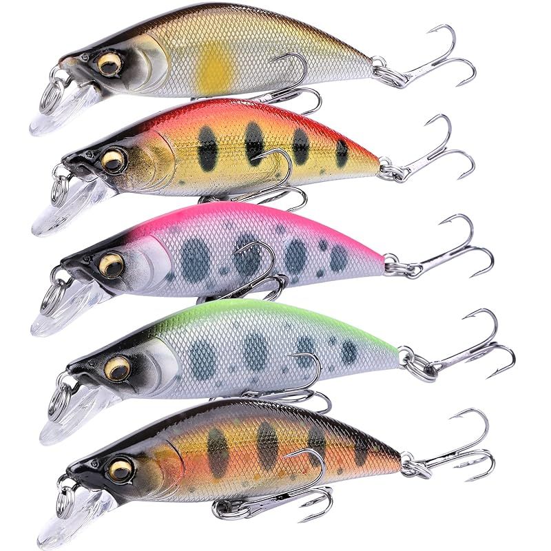 渓流バルサミノー５個セット 渓流 ルアー トラウト ミノー 5個 セット シンキング 5cm 4.8g 管理