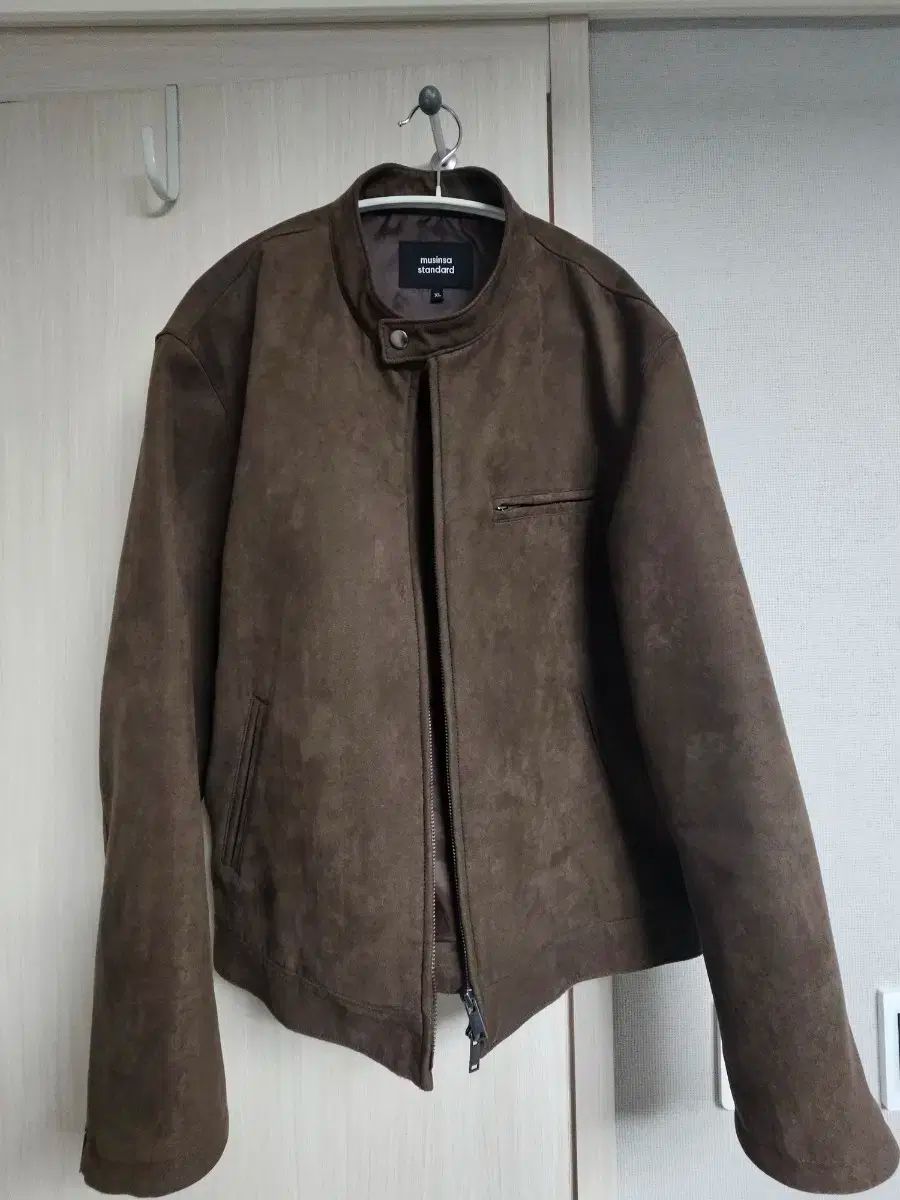 ムシンサ スウェード レーサー ジャケット ブラウン XL