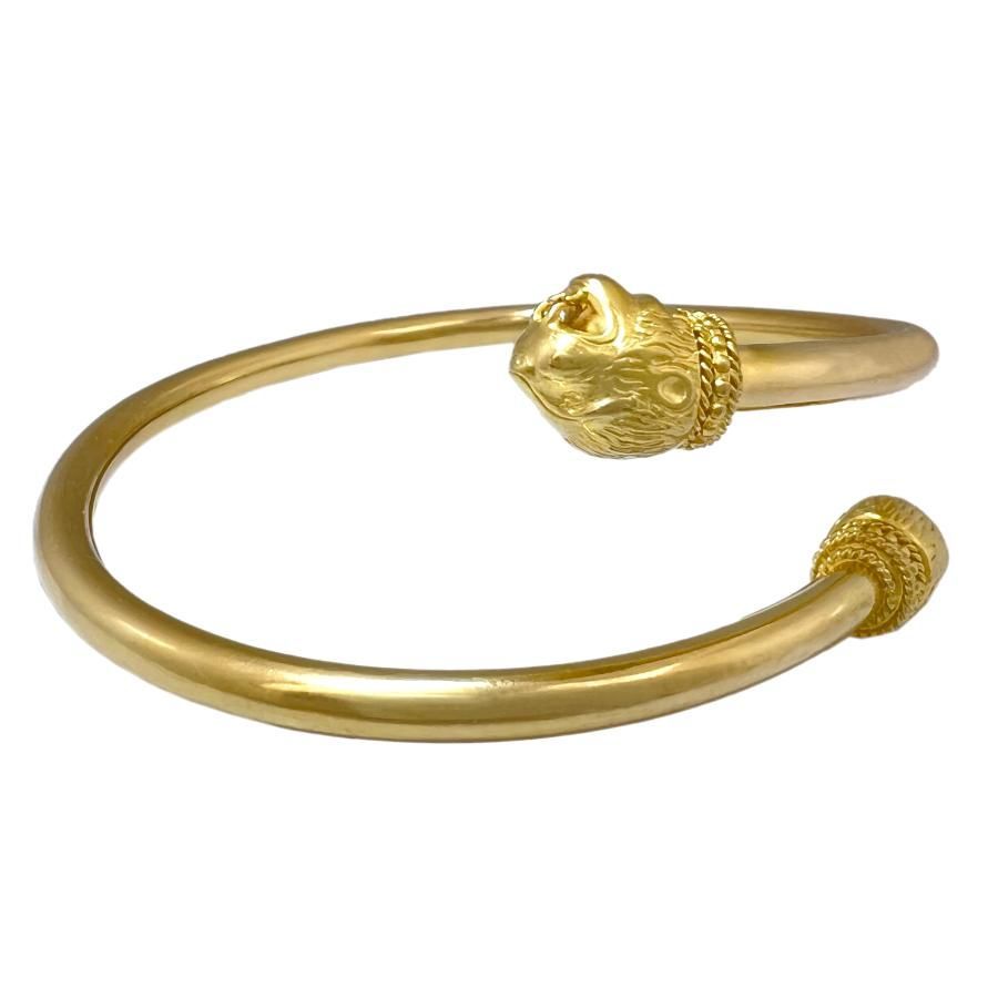 推奨される Ilias LALAoUNIS イリアスララウニス ブレス アニマルヘッド 750 K18 YG バングル ヴィンテージ イエローゴールド